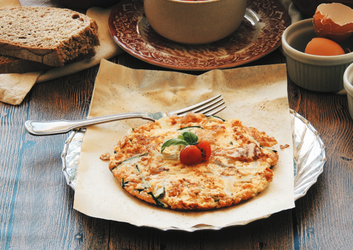 Frittata con zucchine e mozzarella