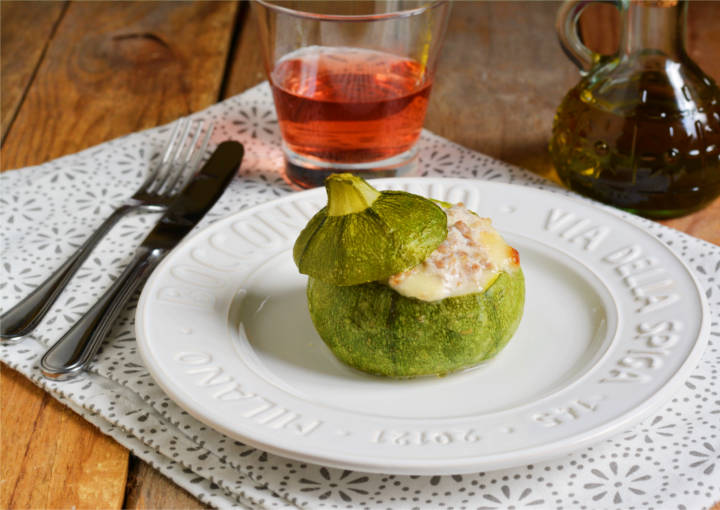 Zucchine tonde ripiene