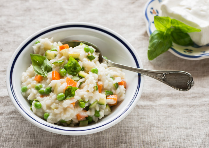 Risotto alle verdure mantecato allo stracchino