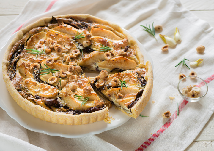 Quiche di mele, radicchio rosso e mascarpone