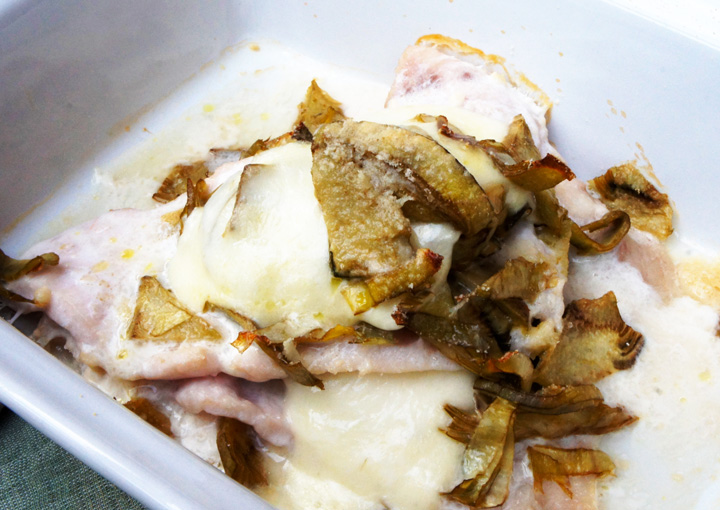 Parmigiana di pesce spada e carciofi