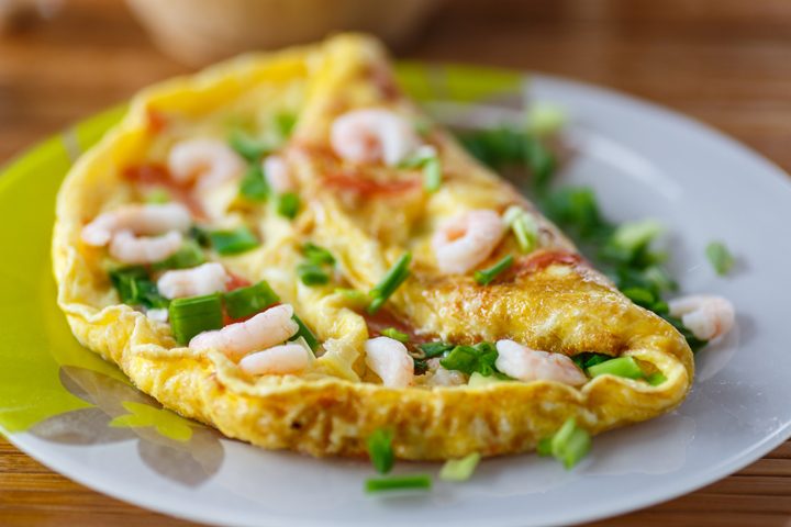 Omelette ai gamberetti
