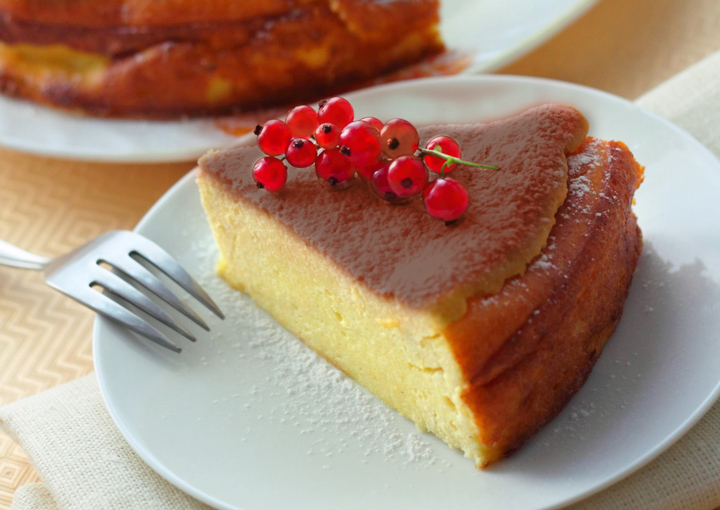 Torta ricotta e caramello