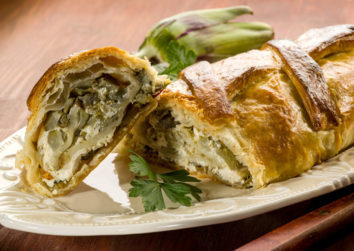 Strudel di patate, broccoli e ricotta