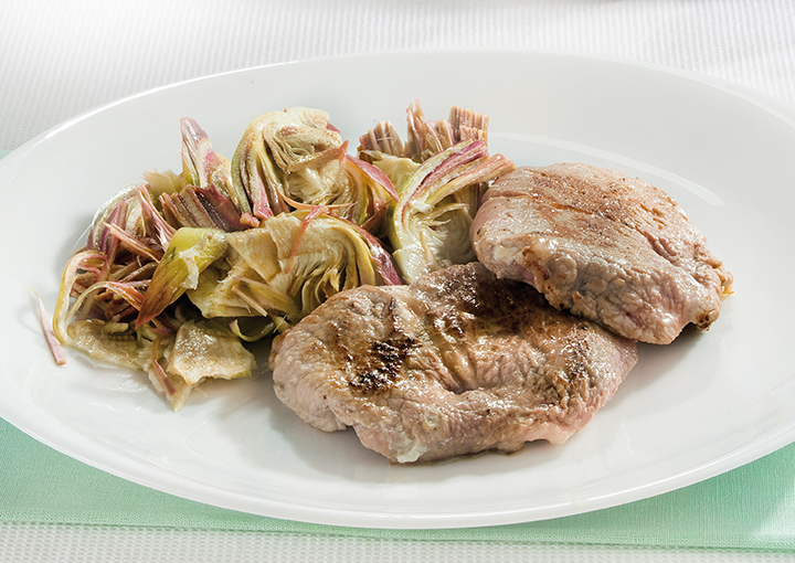 Conchiglia di vitello con mascarpone cremoso e carciofi