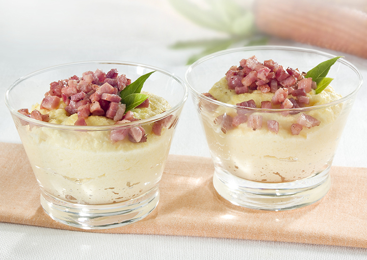 Bicchierini di polenta al mascarpone