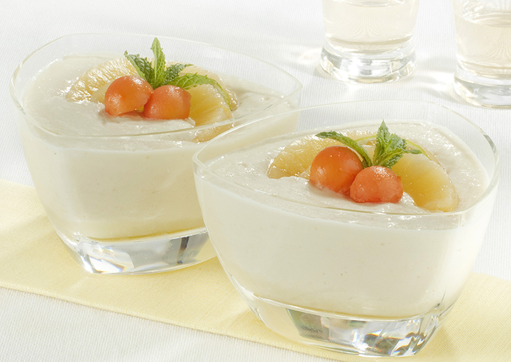 Mousse al lime e ananas