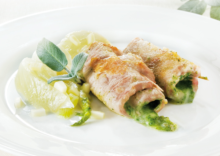 Involtini di vitello farciti con scamorza affumicata