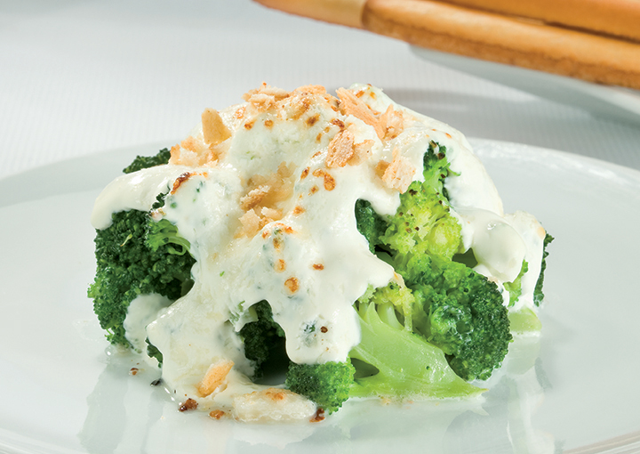 Broccoli gratinati con panna