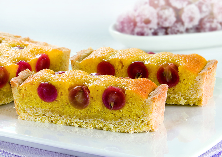 Crostata frangipane con uva