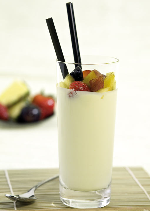 Succo di frutta al mascarpone e yogurt