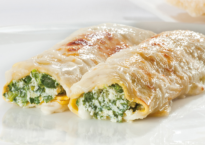 Cannelloni con ricotta e spinaci