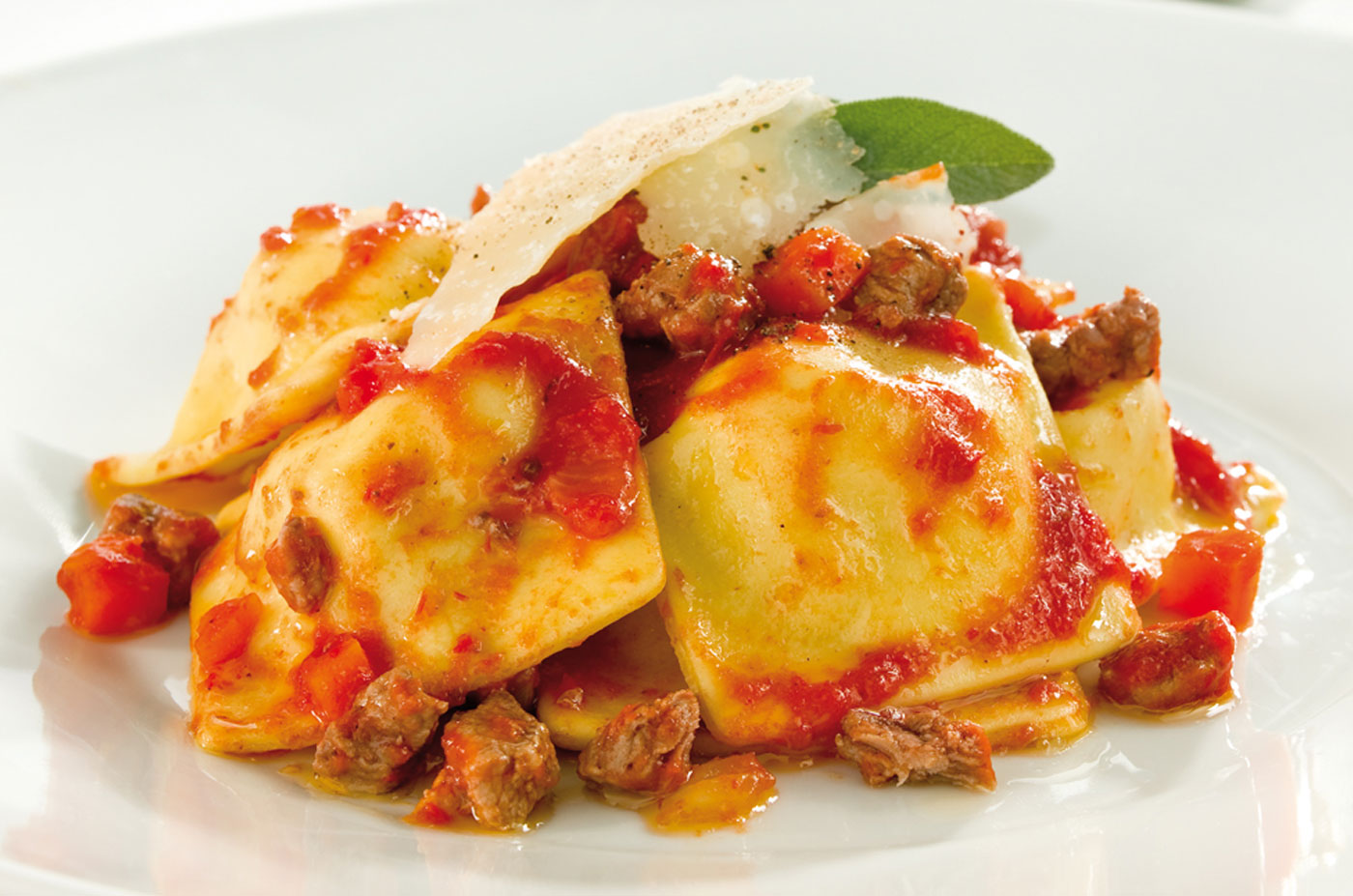 Ravioli allo stracchino con sugo d'anatra