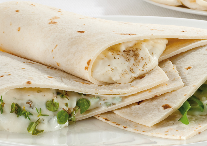 Piadina con stracchino e rucola