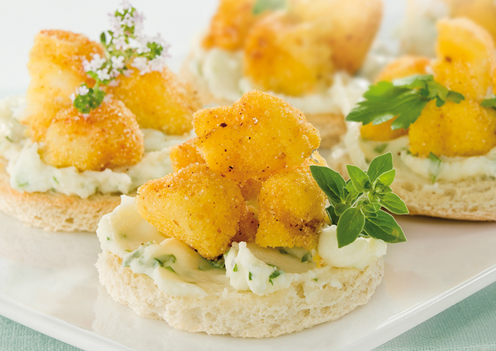 Crostini di baccalà e stracchino