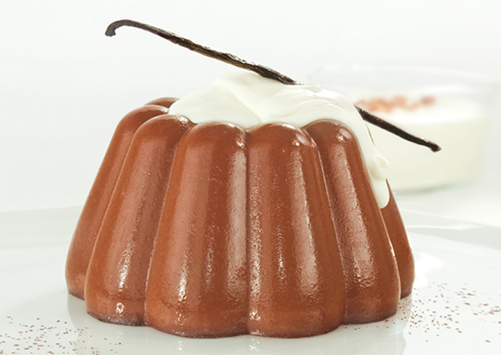 Budino al cioccolato con salsa al mascarpone