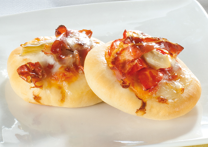 Pizzette fantasia con mozzarella