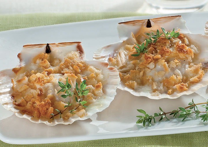 Capesante gratinate allo stracchino