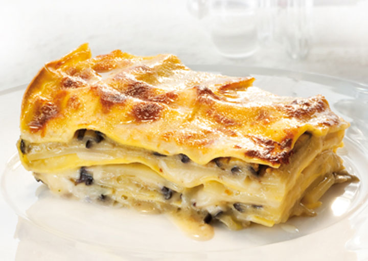 Lasagne con patate e melanzane