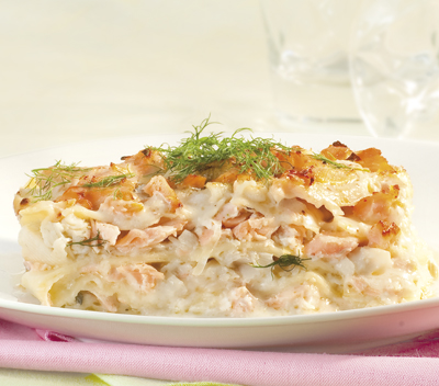 Lasagnetta con salmone fresco e sogliola