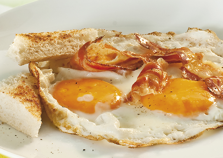 Uova con pancetta