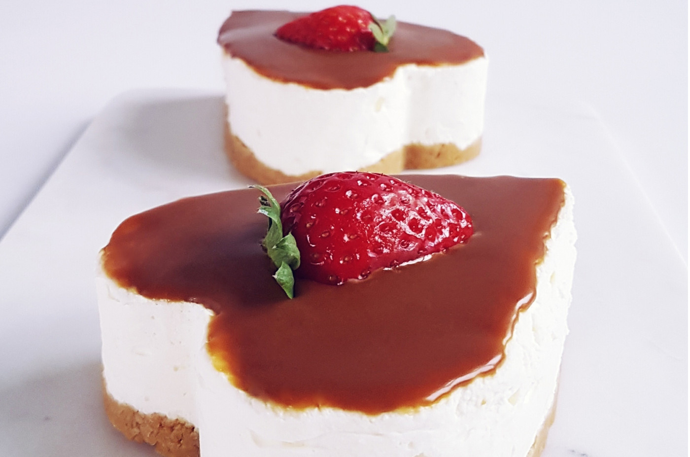 Cuori di yogurt al caramello salato