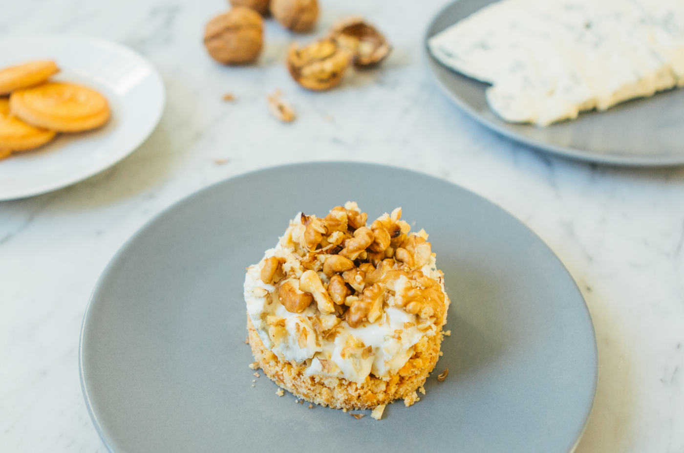 Cheesecake salata con gorgonzola e noci