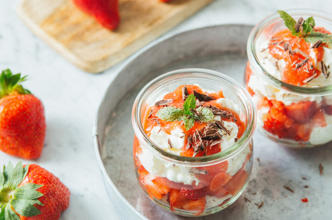 Parfait con fragole