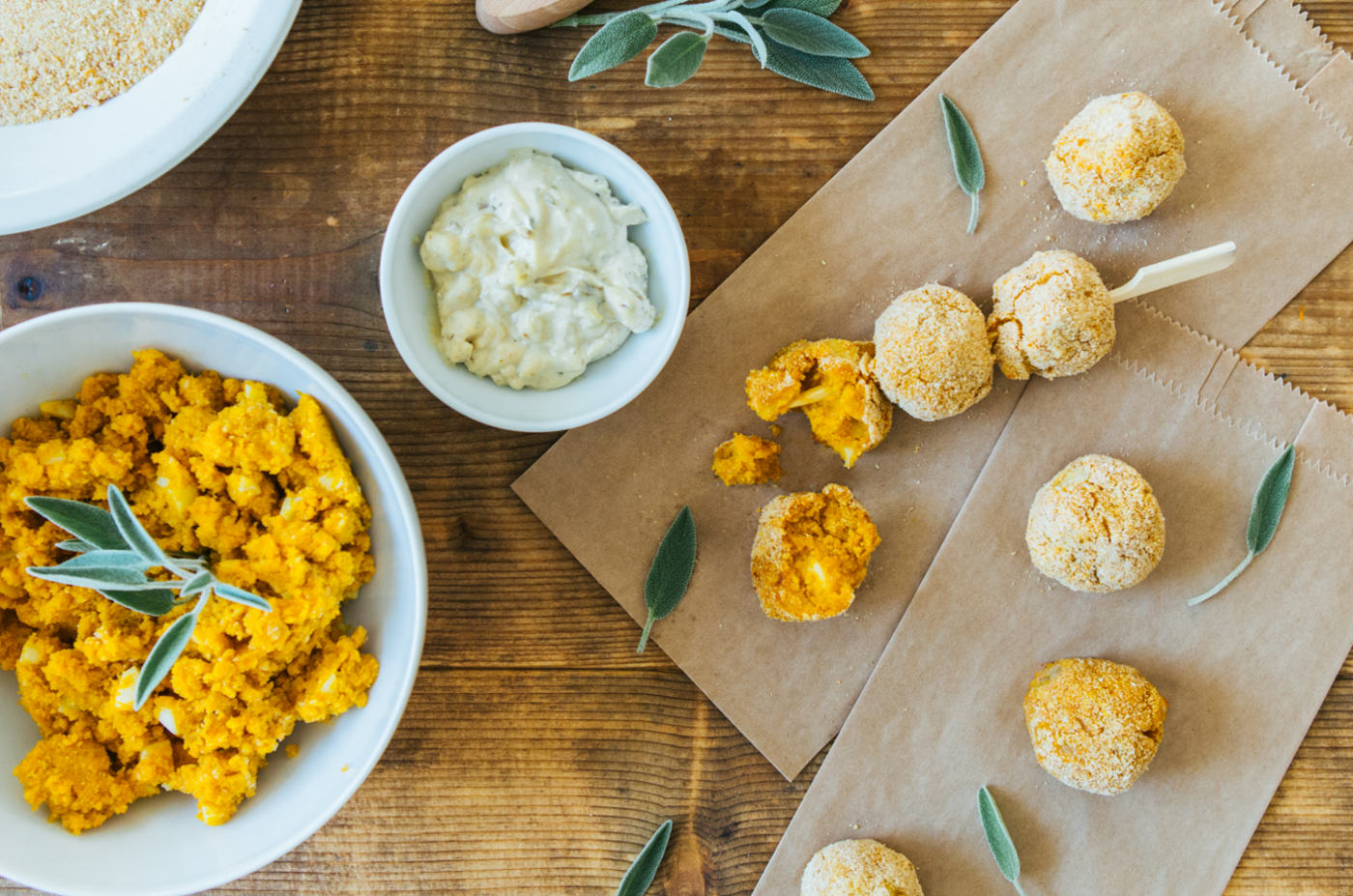 Polpette di zucca e scamorza