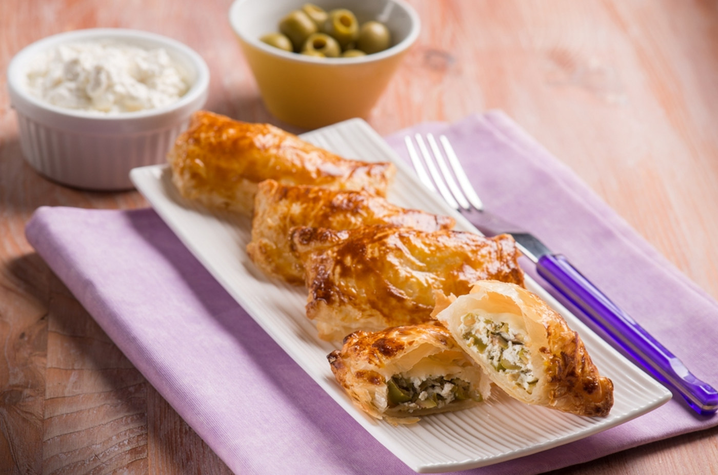 Fagottini con olive e ricotta