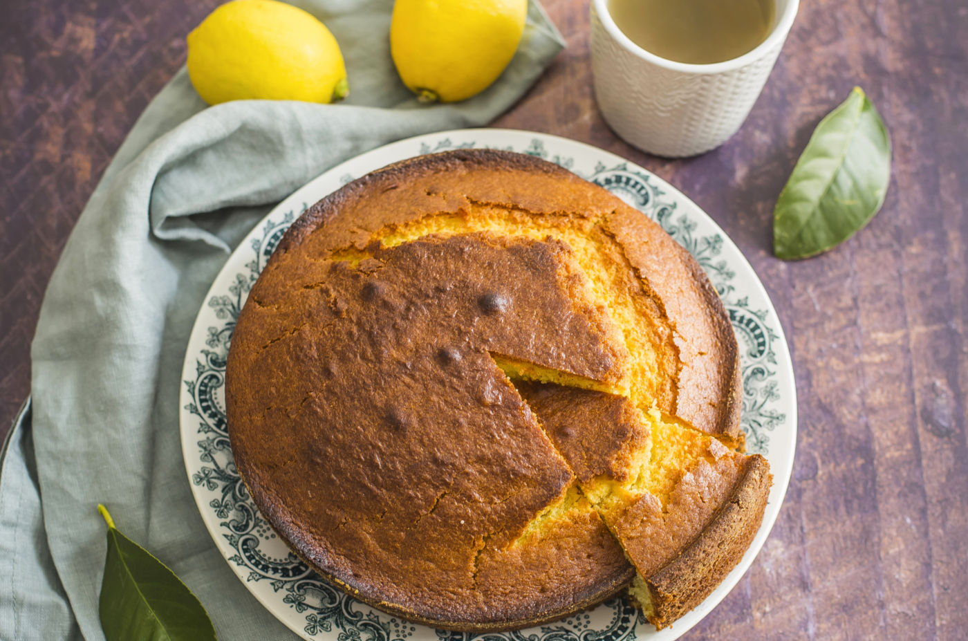 Torta di ricotta al limone