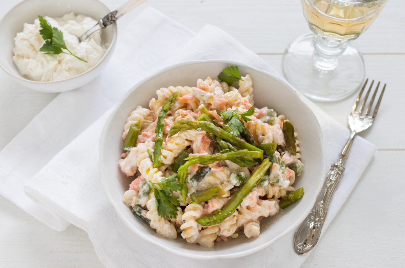 Fusilli asparagi e salmone