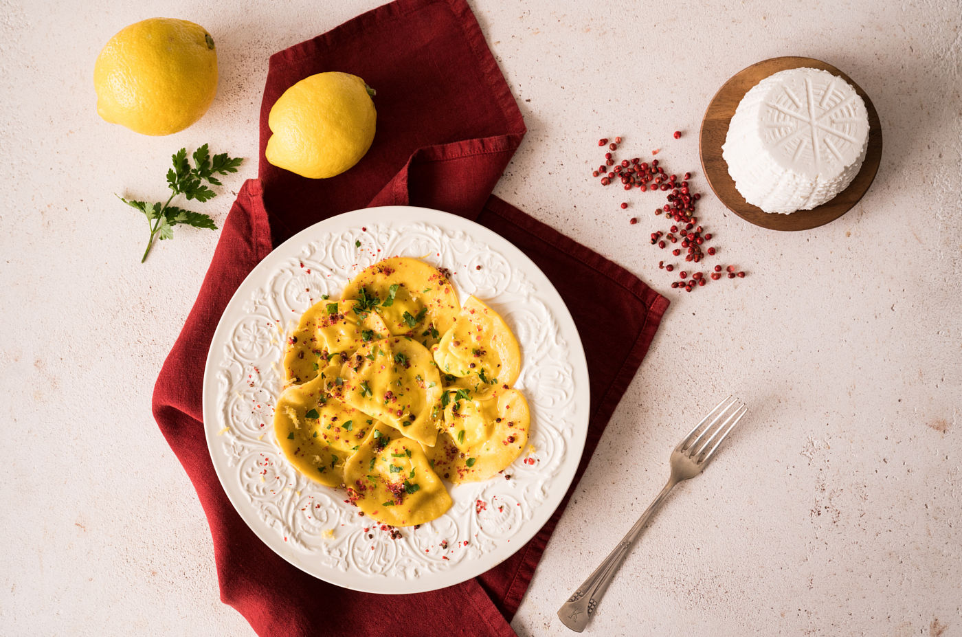 Mezzaluna alla curcuma e limone