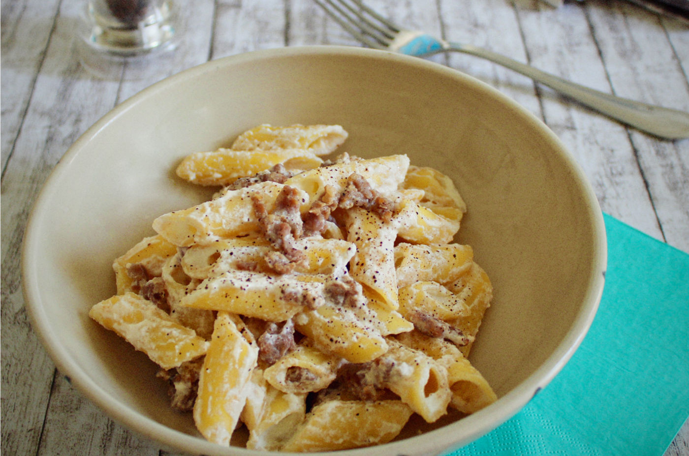 Pasta ricotta e salsiccia