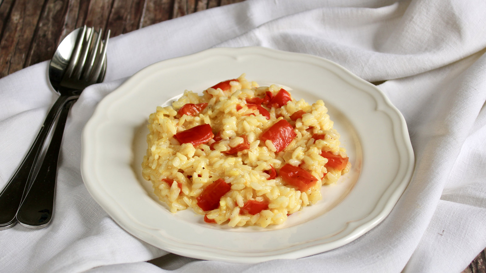 Risotto peperoni e stracchino