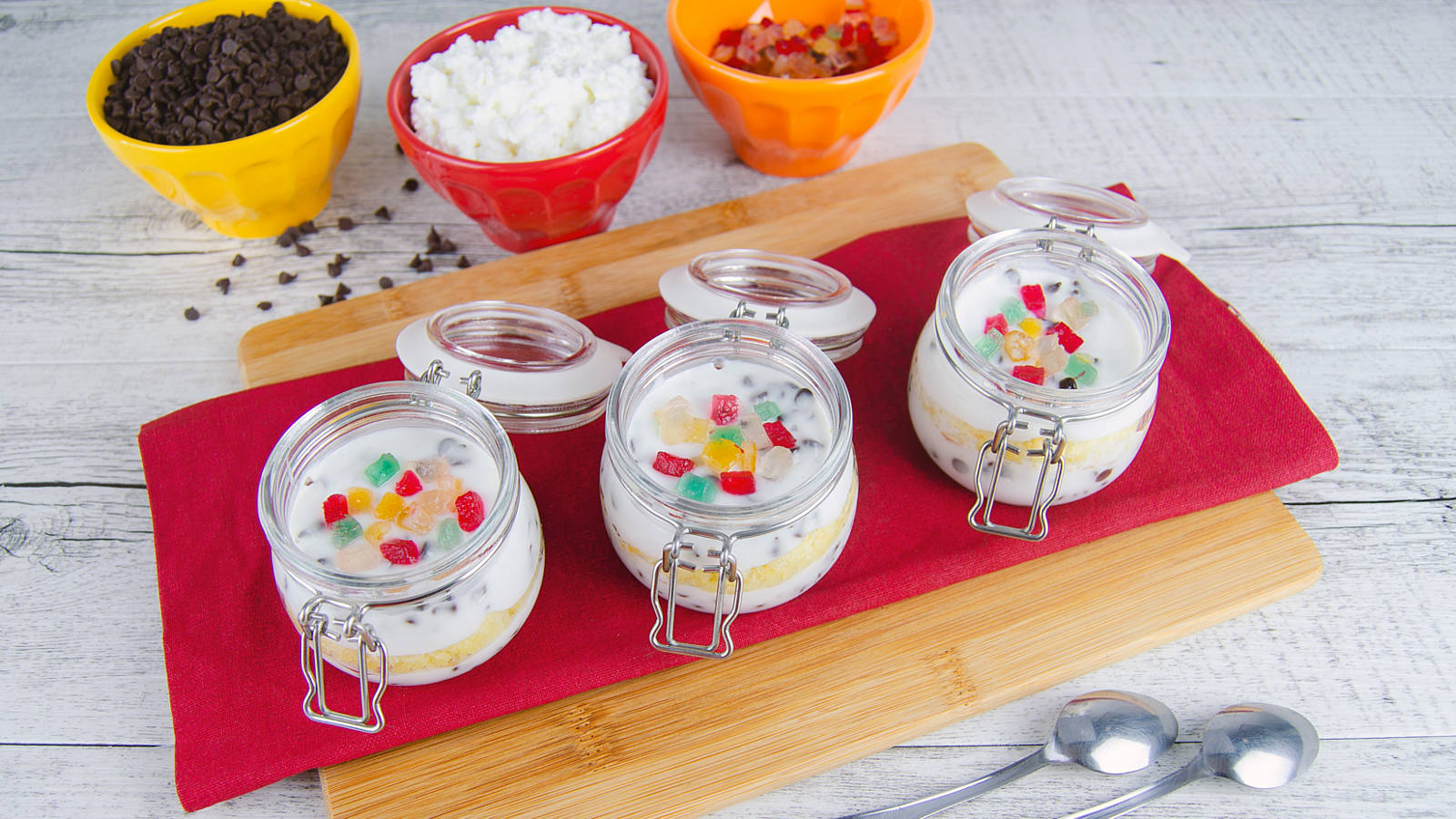Bicchierini di cassata siciliana