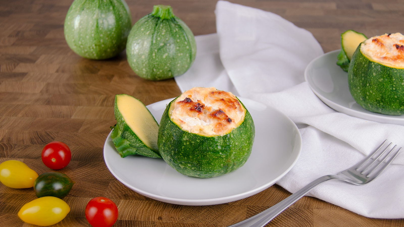 Zucchine con ripieno di ricotta