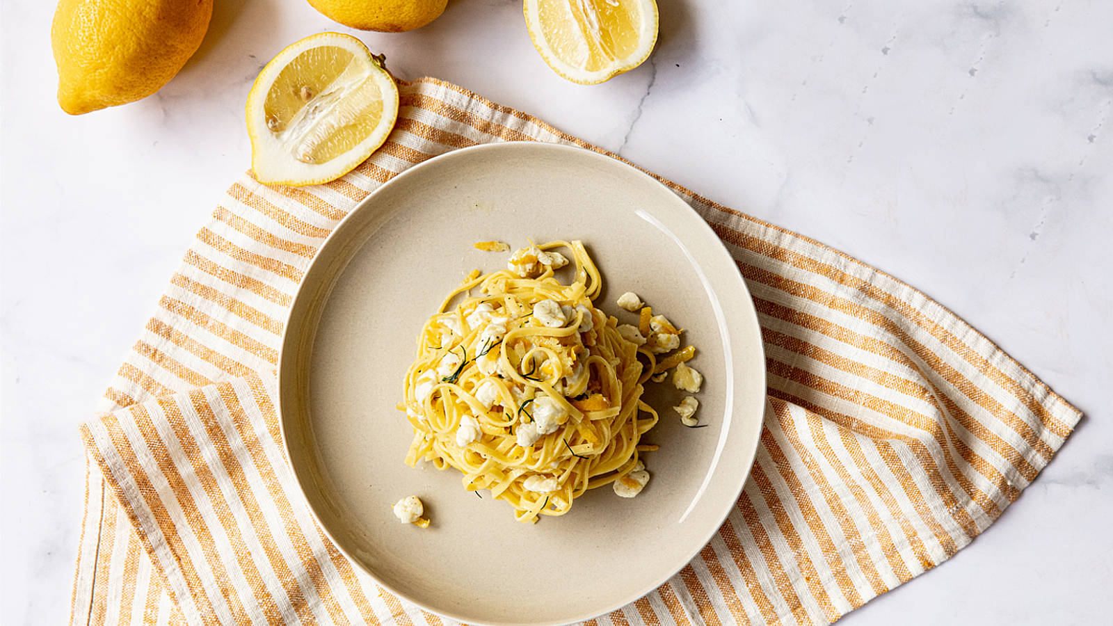 Tagliolini al limone con mozzarella