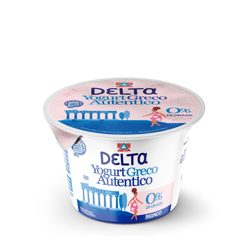 Yogurt greco autentico Delta Bianco 0% di Grassi