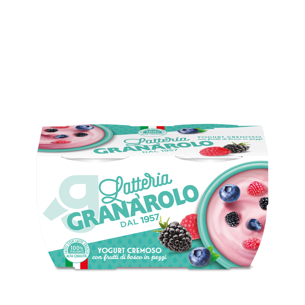 Yogurt Cremoso con Frutti di Bosco in pezzi Latteria Granarolo - Granarolo
